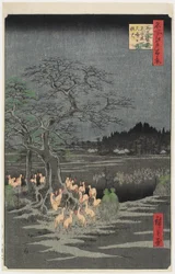 Fuchsfeuer am Nesselbaum in Ōji am Silvesterabend, September 1857