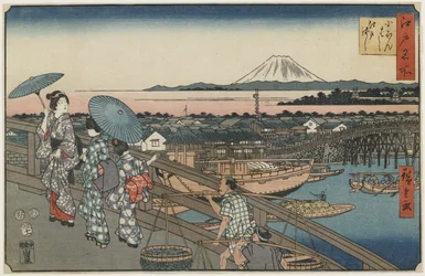 Nihonbashi-Brücke und Edo-Brücke, November 1853