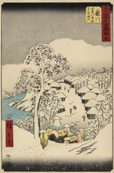 Nr. 38 Yamanaka-Dorf in Fujikawa, Juli 1855