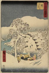 Nr. 38 Yamanaka-Dorf in Fujikawa, Juli 1855