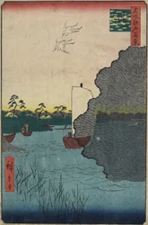 Verstreute Kiefern entlang des Tone-Flusses, August 1856