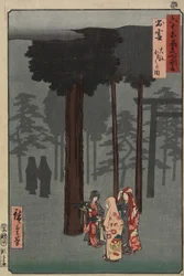 Szene des Hotohoto-Festivals des Izumo-Schreins, Izumo-Provinz, Dezember 1853