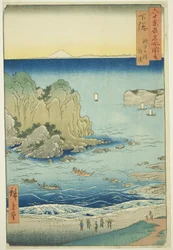 Provinz Shimosa: Choshi-Strand an der Außenbucht, aus der Serie "Berühmte Orte in den Sechzig Provinzen"