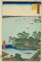 Shinagawa Susaki, aus der Serie "Hundert berühmte Ansichten von Edo (Meisho Edo hyakkei)"