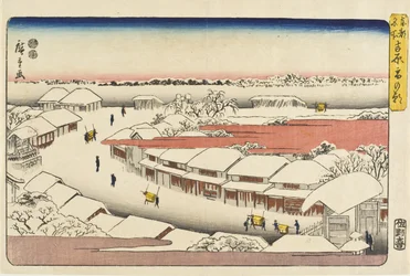 Verschneiter Morgen in Yoshiwara