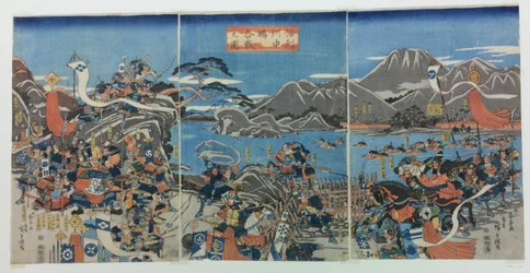 Die Schlacht von Kawanakajima in der Provinz Shinano