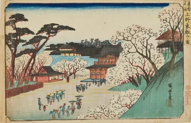 „Tōeizan-Tempel in Ueno“ aus der Serie „Berühmte Orte in Edo“