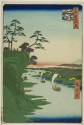 Blick auf Konodai und den Tone-Fluss, aus der Serie "Hundert berühmte Ansichten von Edo"