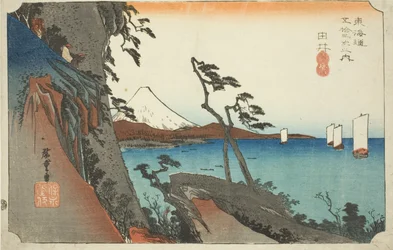 Yui: Satta-Gipfel (Yui, Satta mine), aus der Serie "Dreiundfünfzig Stationen der Tokaido-Straße (Tokaido gojusan tsugi no uchi)," auch bekannt als Hoeido Tokaido