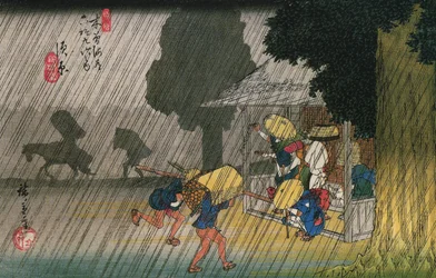 Nr. 39 Suhara, aus Die neunundsechzig Stationen des Kiso-kaidō