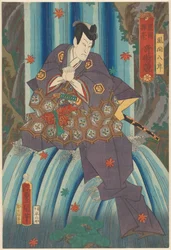 Zauberer Kazama Hachirō in einem Wasserfall