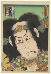 Nakamura Utaemon III in der Rolle von Gotobei Moritsugu