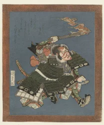 Samurai mit Fackel