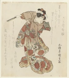 Frau mit Fächer in der Hand