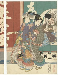 Frauen bei dem Ebisuya-Laden