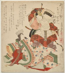 Ichikawa Danjūrō VII und Segawa Kikunojō V als Soga no Gorō