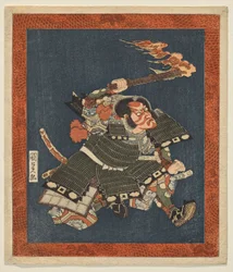 Ichikawa Danjūrō VII als Krieger Minamoto no Yorimasa