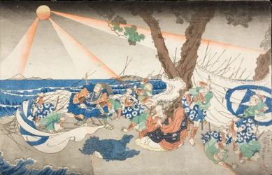 Auf dem Hinrichtungsplatz von Tatsunokuchi, Provinz Sagami