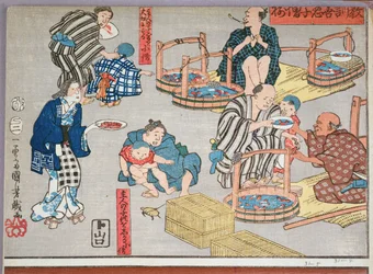 Moralische Lehre für Ladenjungen, gute und schlechte Verhaltensbeispiele, 1857