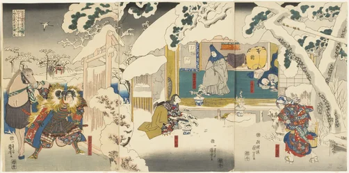 Szene aus der Hachinoki-Geschichte, 1843-1847