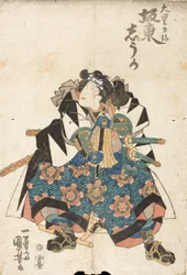 Der Schauspieler Bandō Shūka als Ōboshi Rikiya im Stück Kanadehon Chūshingura