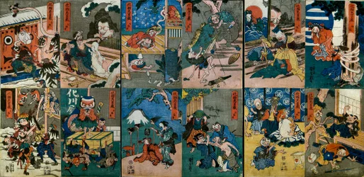 Die Monster Chūshingura (Bakemono Chūshungura), ca. 1839-42