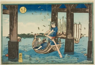 Tsukuda-Insel (Tsukudajima), aus der Serie "Berühmte Orte in der östlichen Hauptstadt (Toto meisho)"