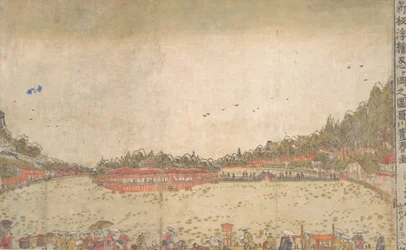 Perspektivdruck: Shinobazu-Teich