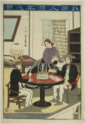 Ausländer trinken Wein