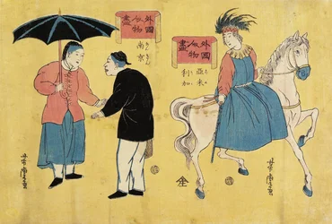 Amerikaner (rechts), Chinesen (links)
