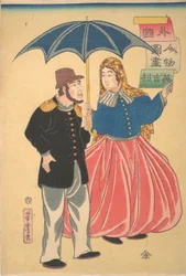 Englisches Paar Igirisujin, 12. Monat, 1860