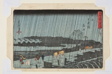Nachtregen in Yoshiwara Nihondzutsumi (Yoshiwara Nihondzutsumi Yau)