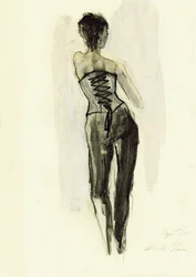 Elegante Korsettskizze