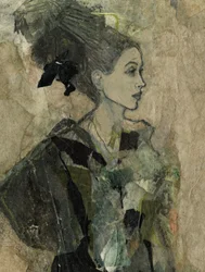 Elegantes Frauenprofil