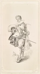 Herr in Renaissance-Kostüm und Halskrause