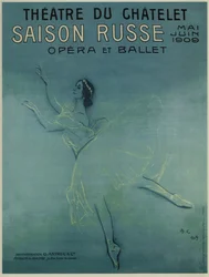 Werbeplakat für die Balletttänzerin Anna Pavlova im Ballett Les Sylphides von F. Chopin, 1909