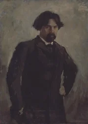 Porträt des Künstlers Vasily Surikov 1848-1916