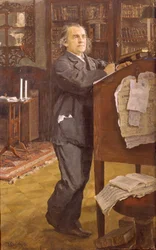 Porträt des Komponisten Alexander Serov, 1889