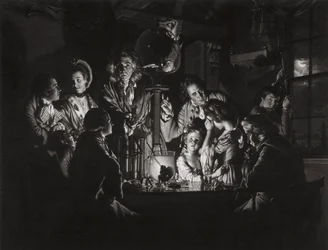 Ein Experiment an einem Vogel in der Luftpumpe nach Joseph Wright of Derby, 1769