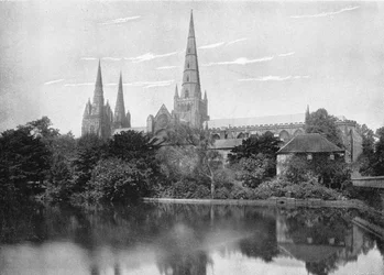 Lichfield-Kathedrale, um 1896