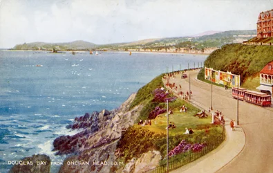Douglas Bay von Onchan Head, Isle of Man, ca. 1930er-1940er