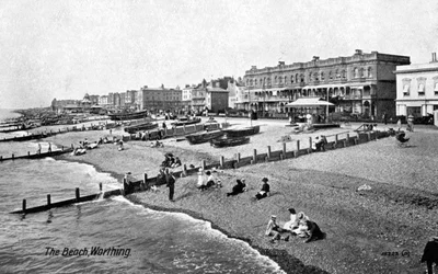 Der Strand von Worthing, West Sussex