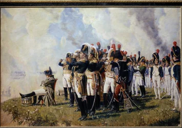Napoleon Bonaparte (1769-1821) auf den Höhen von Borodino