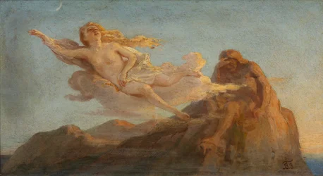 Wölkchen und Klippe. Illustration zum Gedicht Die Klippe von M. Lermontov