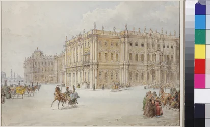 Die Fahrt von Kaiser Nikolaus I. durch den Palastplatz