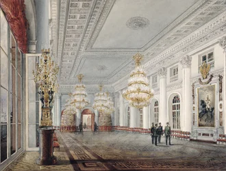 Die Große Halle, Winterpalast, St. Petersburg, 1837