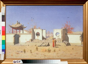 Ruine eines chinesischen Tempels in Akkent (Türkei)