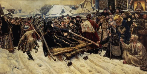 Die Hinrichtung der Bojarin Pajaritar Morozova (gest. 1675), 1887
