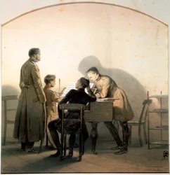 Am Klavier, 1855