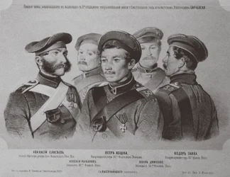 Die Soldaten, die sich bei der Verteidigung von Sewastopol auszeichneten